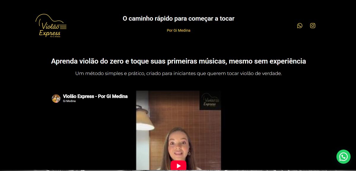Landing page Violão Express